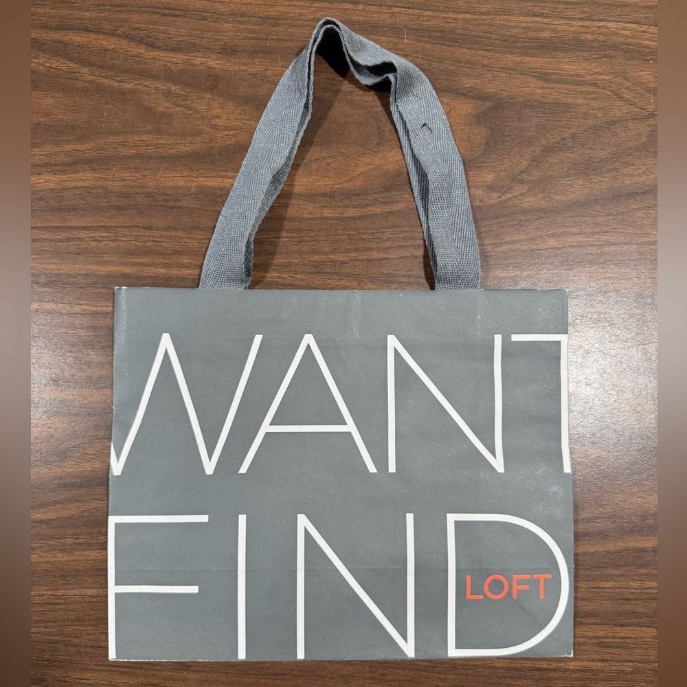 LOFT gray shopping bag